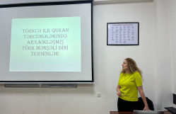 BDU-da ”Qurani-Kərim”in türkcə ilk tərcümələrində arxaikləşmiş türk mənşəli dini sözlər araşdırılıb