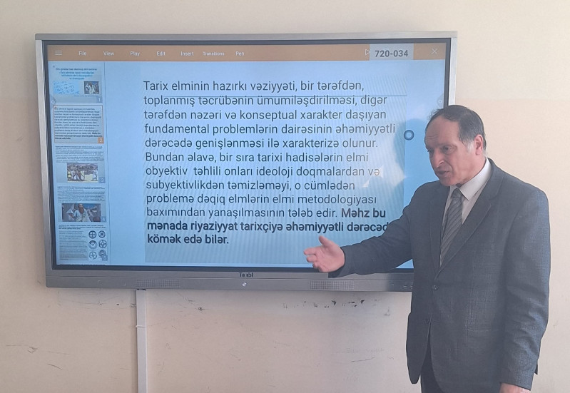 BDU-da elmi seminar: "Tarix elmində riyazi metodlardan istifadənin elmi xüsusiyyətləri və əhəmiyyəti"