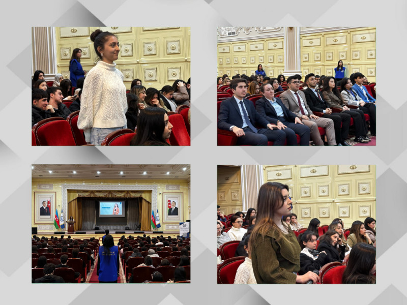BDU tələbələri “AIESEC Azərbaycan” beynəlxalq gənclər təşkilatının fəaliyyəti barədə məlumatlandırılıb
