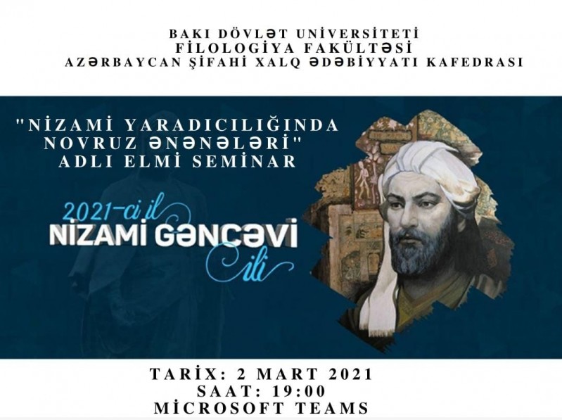 “Nizami yaradıcılığında Novruz ənənələri” mövzusunda onlayn seminar keçiriləcək