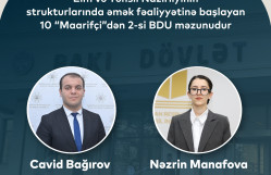Elm və Təhsil Nazirliyinin strukturlarında əmək fəaliyyətinə başlayan 10 “Maarifçi”dən 2-si BDU məzunudur