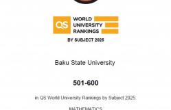 BDU ilk dəfə QS reytinqində iki müxtəlif ixtisas üzrə yer alıb