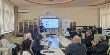 BDU əməkdaşı Makedoniyanın Ss. Kiril və Methodius Universitetində apardığı tədqiqatların nəticələrini təqdim edib