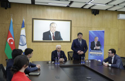 BDU-da keçirilən "Heydər Əliyev mühazirələri"nin növbəti qonağı Milli Məclisin üzvü Hikmət Babaoğlu olub