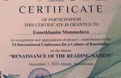 BDU-nun dosenti Qazaxıstanda “Oxuyan millətin dirçəlişi” adlı VI Beynəlxalq elmi-praktik simpoziumda məruzə edib