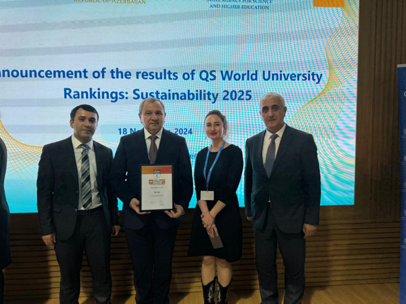 BDU “QS Dayanıqlılıq Reytinqi 2025” nəticələrinə görə Azərbaycanda birincidir!