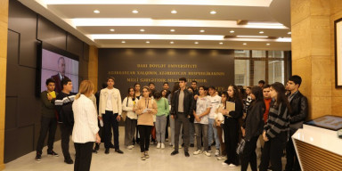 Tarix fakültəsinin I kurs tələbələri BDU-nun Heydər Əliyev Muzeyini ziyarət ediblər