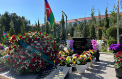 BDU-nun şəhid məzunu Vüqar Məmmədovun məzarı ziyarət olunub