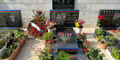 BDU-nun şəhid məzunu Elşən Salayevin məzarı ziyarət olunub