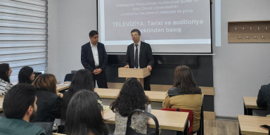 Audiovizual Şuranın sədri İsmət Səttarov BDU-nun tələbə jurnalistlərinə ustad dərsi keçib