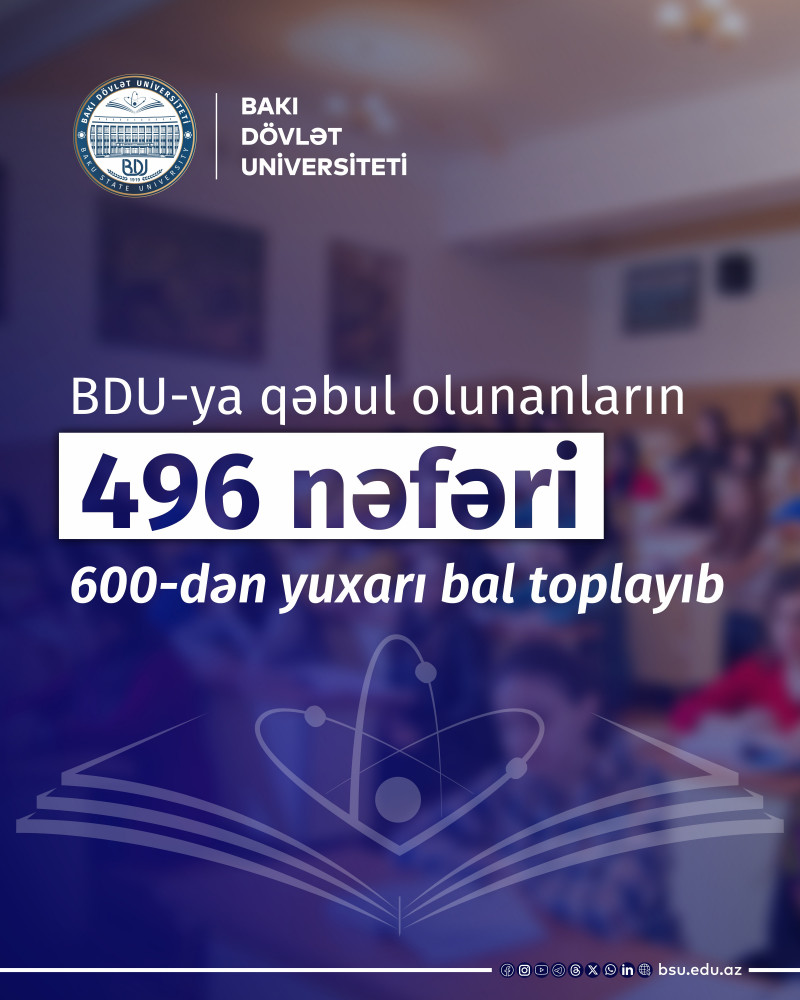 BDU-ya qəbul olunanların nəzərinə!