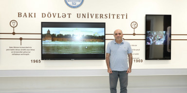 BDU məzunu, ABŞ-nin Şimali Dokota Universitetinin professoru Azər Əhmədovla görüş
