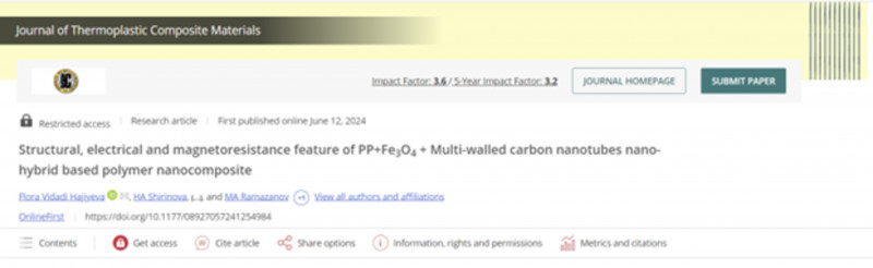 BDU-da elektromaqnit sahəsinə qarşı qoruyucu örtüklərin hazırlanması üçün nanokompozitlər sintez edilir