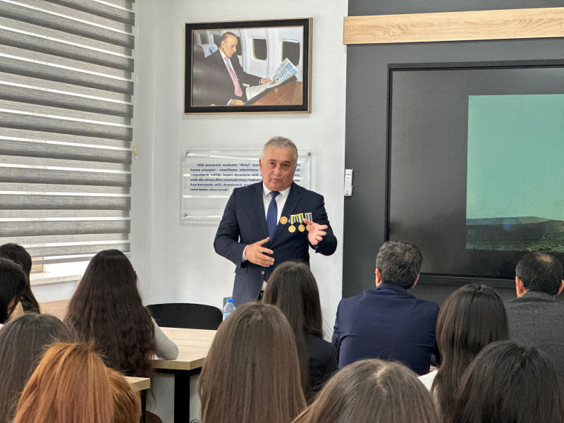 Vətən müharibəsi iştirakçısı Pərviz Aslanovla görüş keçirilib