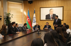 BDU-da "Heydər Əliyev mühazirələri" layihəsinin növbəti qonağı Milli Məclisin üzvü Mahir Süleymanlı olub