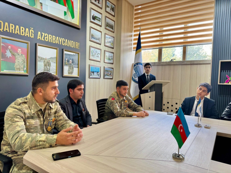 BDU-nun Geologiya fakültəsində Vətən müharibəsi iştirakçıları ilə görüş