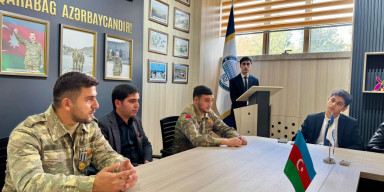 BDU-nun Geologiya fakültəsində Vətən müharibəsi iştirakçıları ilə görüş