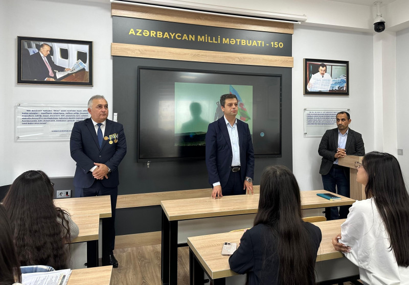 BDU-nun Jurnalistika fakültəsində Vətən müharibəsi iştirakçısı Pərviz Aslanovla görüş