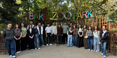 BDU tələbələri Bakı Zooloji Parkına ekskursiya ediblər