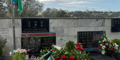BDU-nun şəhid məzunu Elşən Salayevin məzarı ziyarət olunub