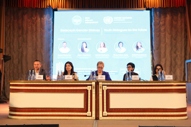 BDU-da BMT-nin 80 illik yubileyinə həsr olunmuş “Gələcəyin Gənclər Dialoqu” adlı tədbir keçirilib