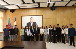 Prezident təqaüdünə layiq görülmüş BDU tələbələri ilə görüş