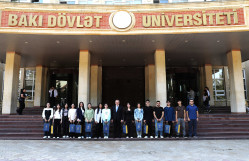 Prezident təqaüdünə layiq görülmüş BDU tələbələri ilə görüş