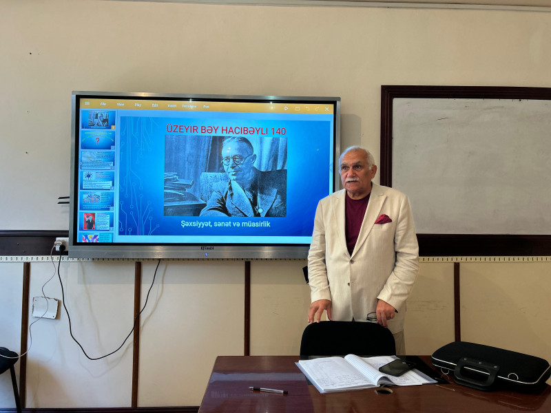 Filologiya fakültəsində Üzeyir Hacıbəylinin 140 illiyinə həsr olunmuş elmi seminar keçirilib