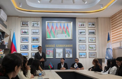 BDU-da Vətən müharibəsi iştirakçısı olan jurnalistlə görüş keçirilib