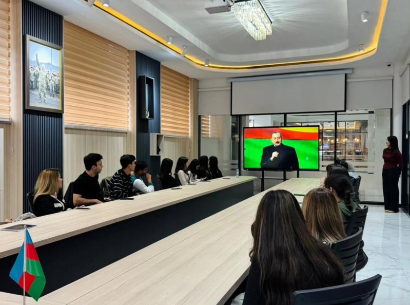 BAKI DÖVLƏT UNIVERSITETININ (BDU) GEOLOGIYA FAKÜLTƏSINDƏ “BDU KÖNÜLLÜLƏRI” TƏŞKILATININ TƏŞƏBBÜSÜ ILƏ “MÜSTƏQILLIYƏ APARAN YOL” ADLI TƏDBIR KEÇIRILIB