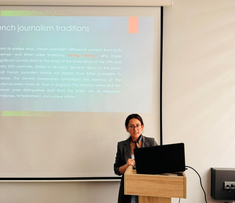 "Fransada jurnalistikanın yaranma və inkişaf tarixi" adlı açıq dərs