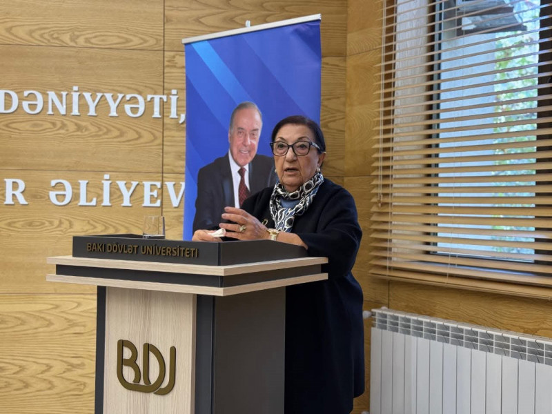 BDU-da "Heydər Əliyev mühazirələri” layihəsinin növbəti qonağı YAP Veteranlar Şurasının üzvü Dilarə Seyidzadə olub