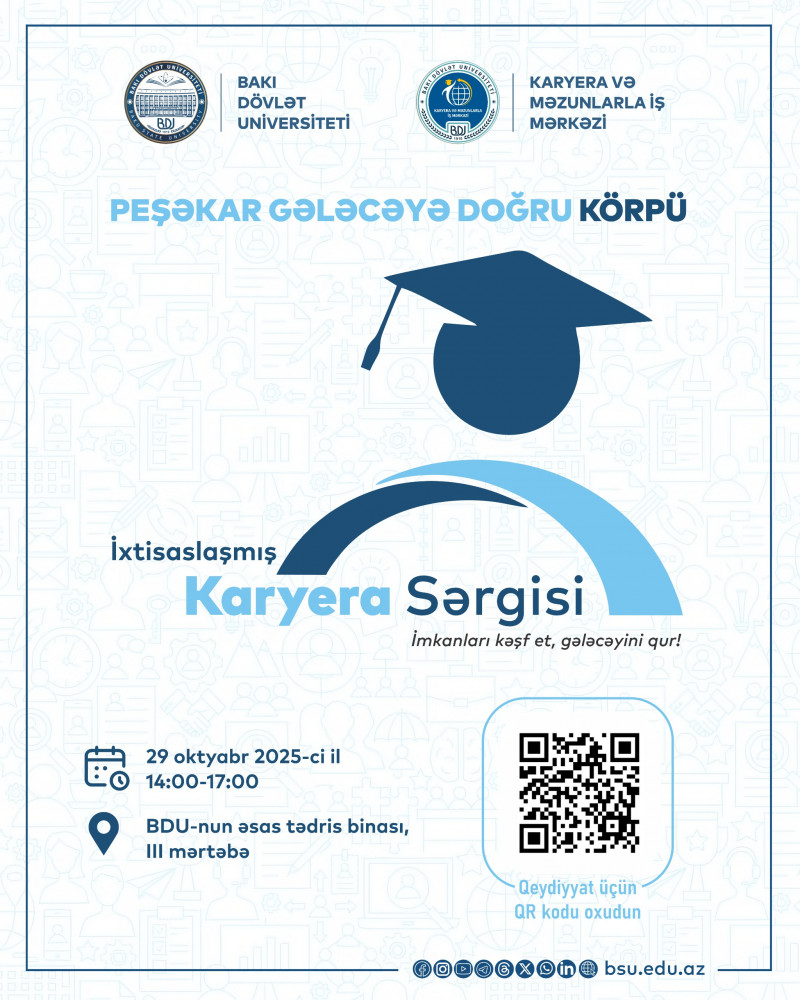 BDU-da növbəti “Peşəkar gələcəyə doğru körpü” adlı karyera sərgisi keçiriləcək