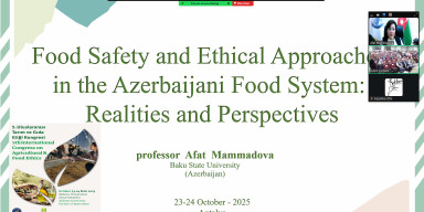 Biologiya fakültəsinin dekanı beynəlxalq elmi platformada Azərbaycan qida təhlükəsizliyi sahəsini təqdim edib