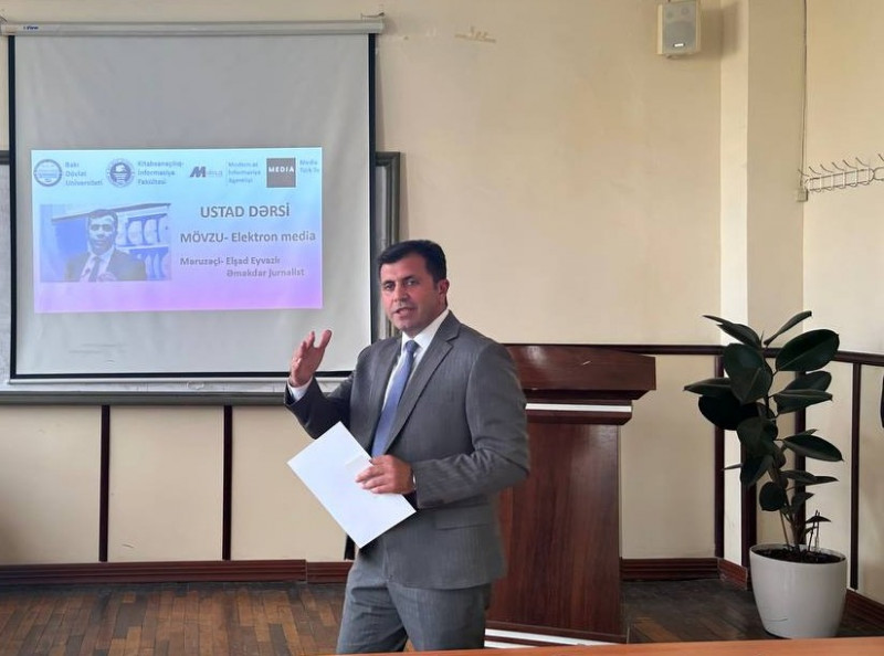 “Elektron media” mövzusunda mühazirə