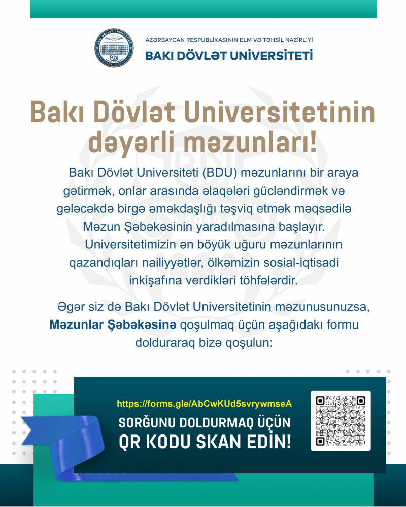 BDU-da Məzunlar Şəbəkəsi yaradılır