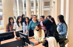 Tələbələr Milli Kitabxanada istehsalat təcrübəsində