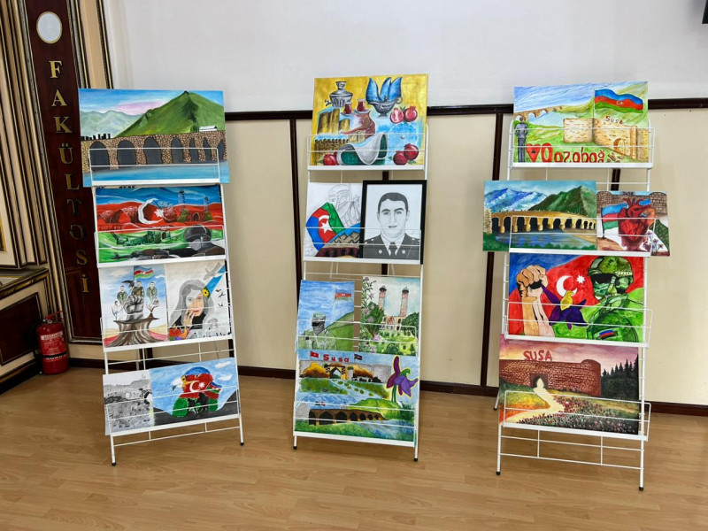 Bakı Dövlət Universitetində “Xarıbülbül” rəsm sərgisi