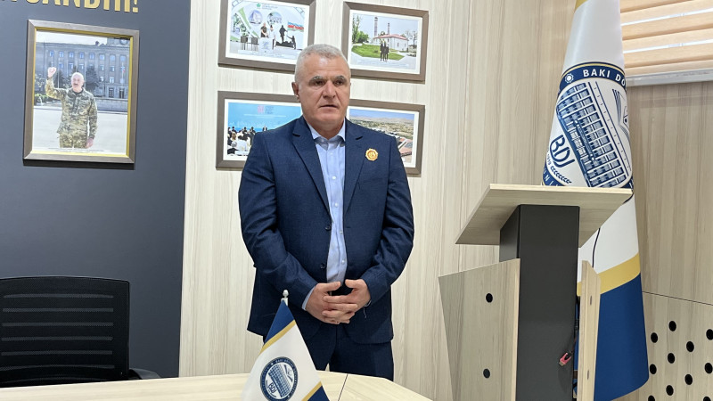 BDU-da müharibə veteranı, polkovnik İlkin Məhərrəmovla görüş