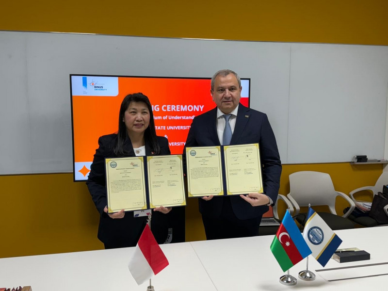 BDU və İndoneziyanın Bina Nusantara (BINUS) Universiteti arasında anlaşma memorandumu imzalanıb