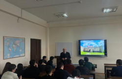 Tarix fakültəsində Şuşa şəhərinin işğaldan azad olunmasının 5-ci ildönümünə həsr olunmuş xüsusi dərs keçirilib.