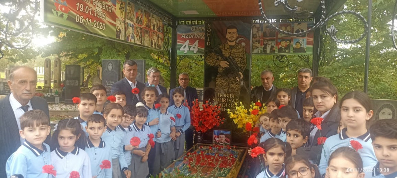 BDU-nun şəhid məzunu Şəhriyar Həbibinin məzarı ziyarət olunub