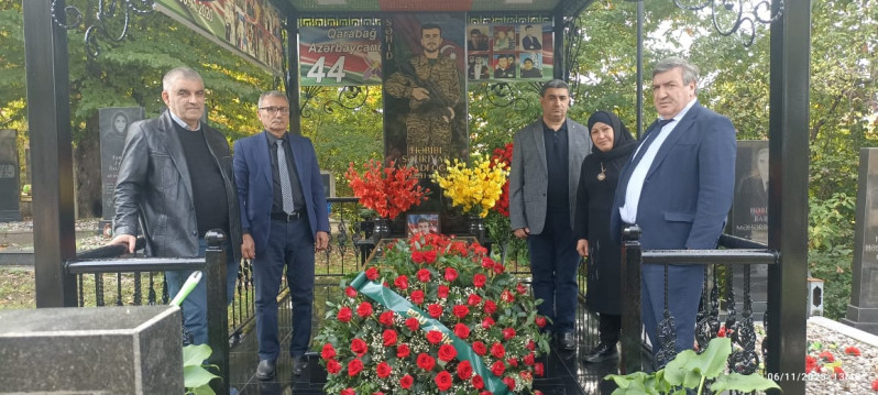 BDU-nun şəhid məzunu Şəhriyar Həbibinin məzarı ziyarət olunub