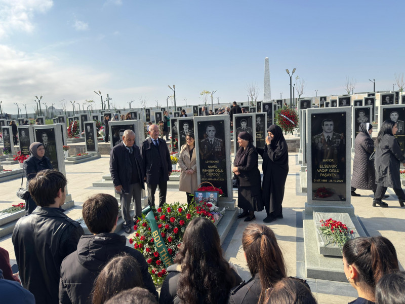 BDU-nun şəhid məzunu Namiq Cavadovun məzarı ziyarət olunub