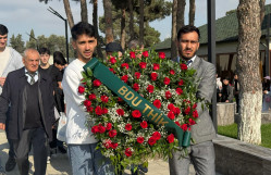 BDU-nun şəhid məzunu Namiq Cavadovun məzarı ziyarət olunub