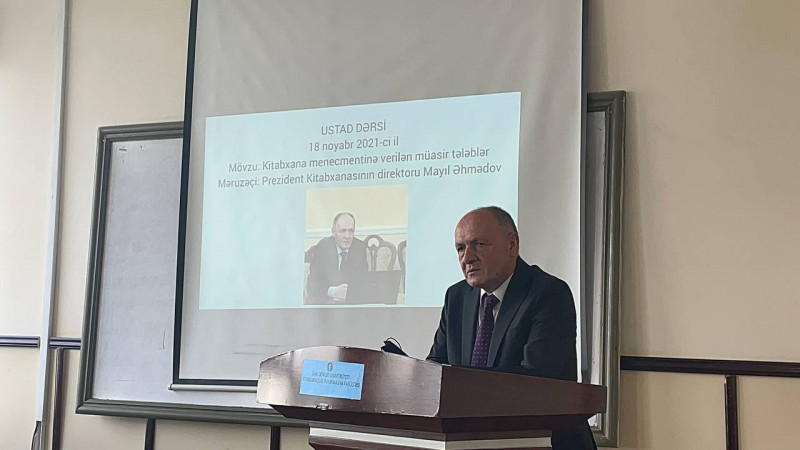 PREZİDENT KİTABXANASININ DİREKTORUNUN USTAD DƏRSİ