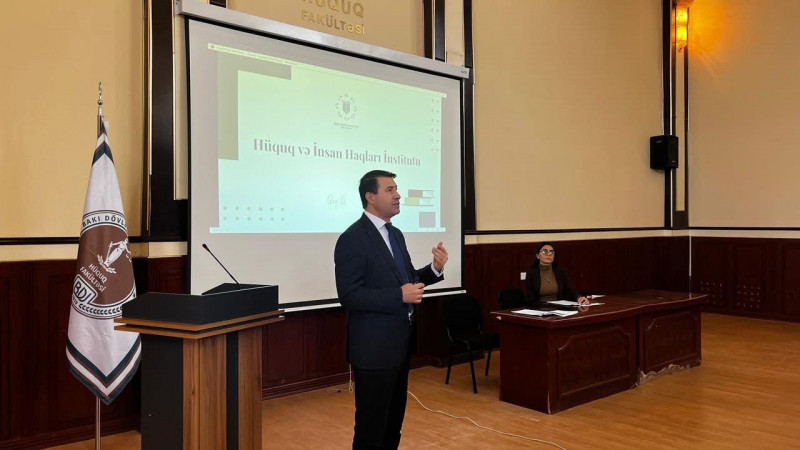 Hüquq və İnsan Haqları İnstitutu BDU tələbələri üçün infosessiya keçirib