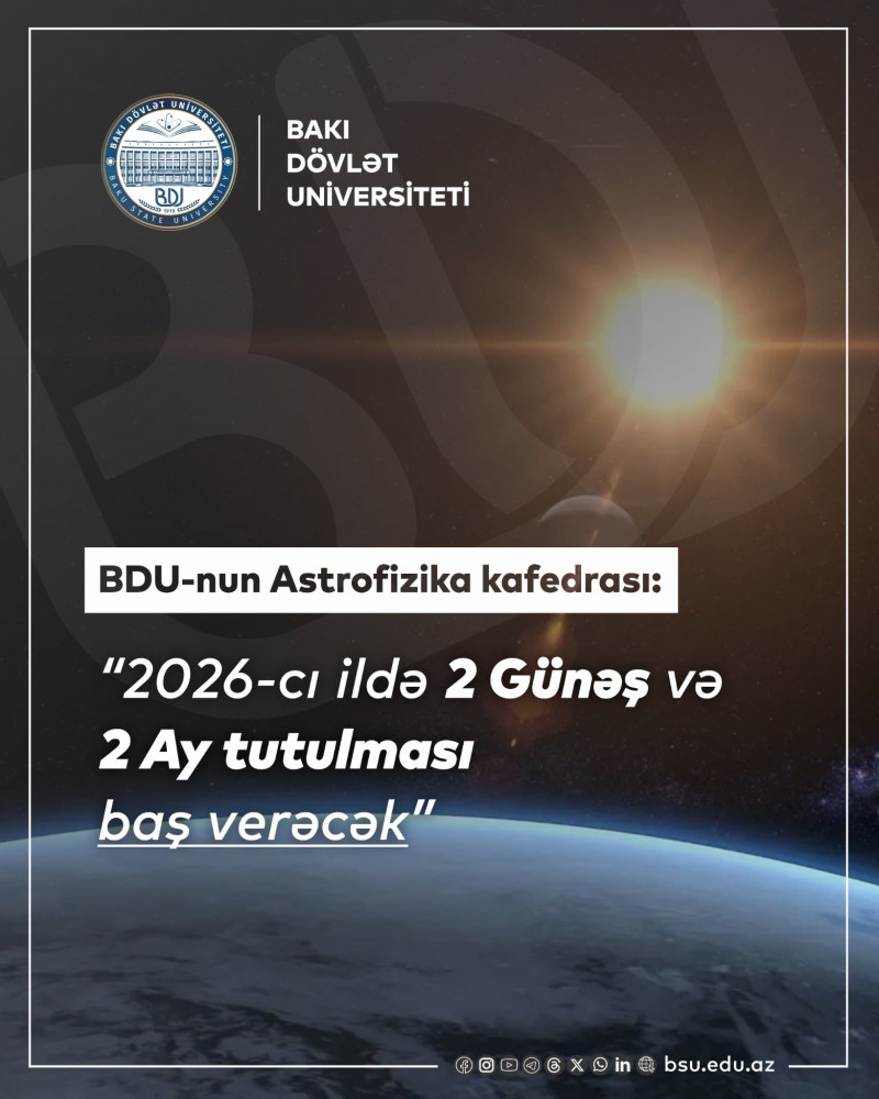 2026-cı ildə 2 Günəş və 2 Ay tutulması baş verəcək