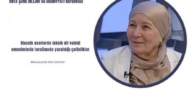 “Klassik əsərlərdə leksik dil vahidi”