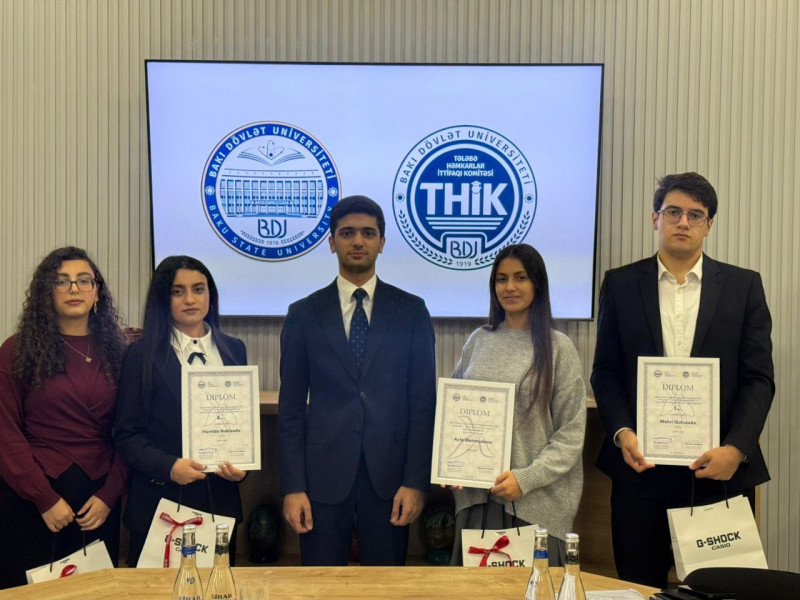 BDU tələbələri arasında Zəfər Gününə həsr olunmuş esse və rəsm müsabiqələrinin qalibləri mükafatlandırılıb